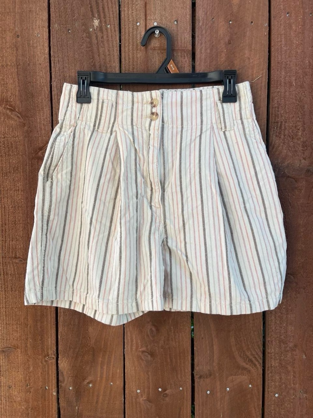Urban Outfitters High Waisted Striped Corduroy 90s inspo Cotton Shorts Sz 6